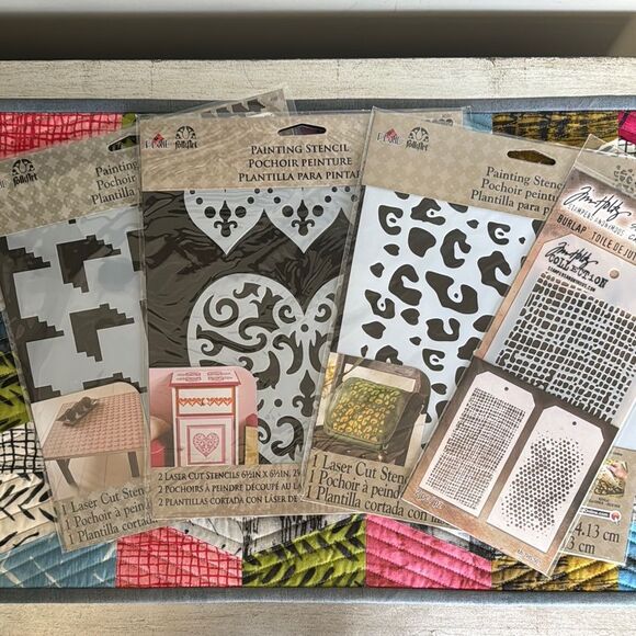 Unbranded Other - Craft Stencil Set with Animal Prints and Patterns NWT